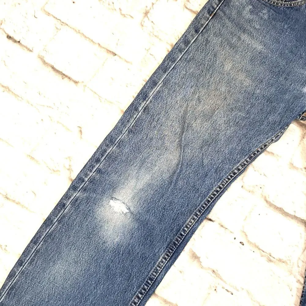 Levi's 505 Men's Jeans 33x30 Regular Straight Distressed Grunge 100% Cotton